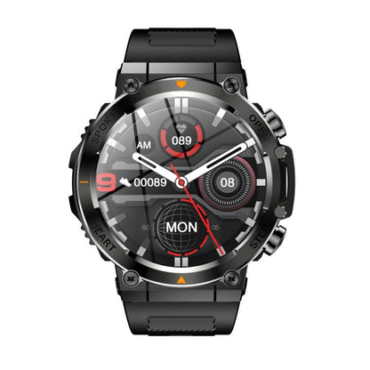 AK61 BT Call Smart Watch, Support Blood Pressure / Heart Rate / Sports Health Monitoring Fitness Tracker(Black Silicone) by bashfashion