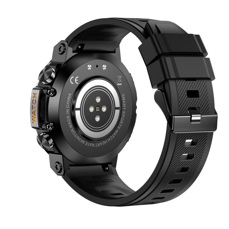 AK61 BT Call Smart Watch, Support Blood Pressure / Heart Rate / Sports Health Monitoring Fitness Tracker(Black Silicone) by bashfashion