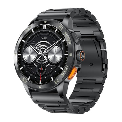 AK77 BT Call Smart Watch, Support Blood Oxygen / Blood Pressure / Heart Rate / Sports Health Monitoring Fitness Tracker(Black Steel) by bashfashion