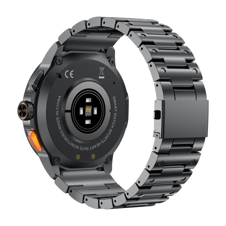 AK77 BT Call Smart Watch, Support Blood Oxygen / Blood Pressure / Heart Rate / Sports Health Monitoring Fitness Tracker(Black Steel) by bashfashion