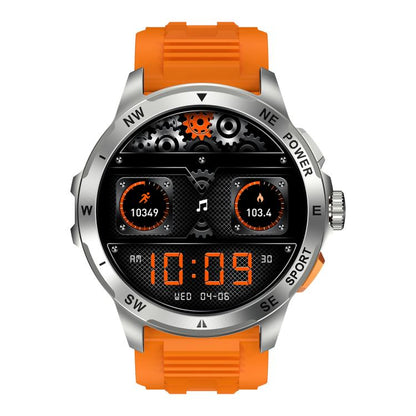 AK77 BT Call Smart Watch, Support Blood Oxygen / Blood Pressure / Heart Rate / Sports Health Monitoring Fitness Tracker(Orange Silicone) by bashfashion