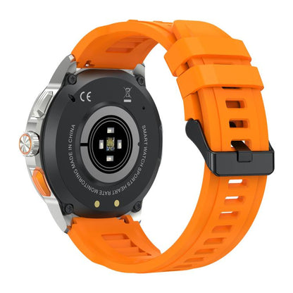 AK77 BT Call Smart Watch, Support Blood Oxygen / Blood Pressure / Heart Rate / Sports Health Monitoring Fitness Tracker(Orange Silicone) by bashfashion