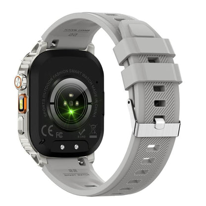 AK80 BT Call Smart Watch, Support Blood Oxygen / Blood Pressure / Heart Rate / Sports Health Monitoring Fitness Tracker(Grey Silicone) by bashfashion