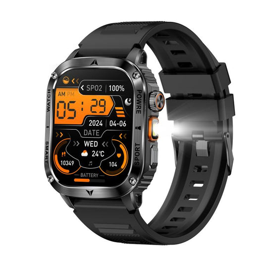 AK80 BT Call Smart Watch, Support Blood Oxygen / Blood Pressure / Heart Rate / Sports Health Monitoring Fitness Tracker(Black Silicone) by bashfashion