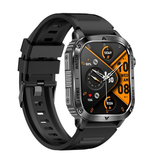 AK80 BT Call Smart Watch, Support Blood Oxygen / Blood Pressure / Heart Rate / Sports Health Monitoring Fitness Tracker(Black Silicone) by bashfashion