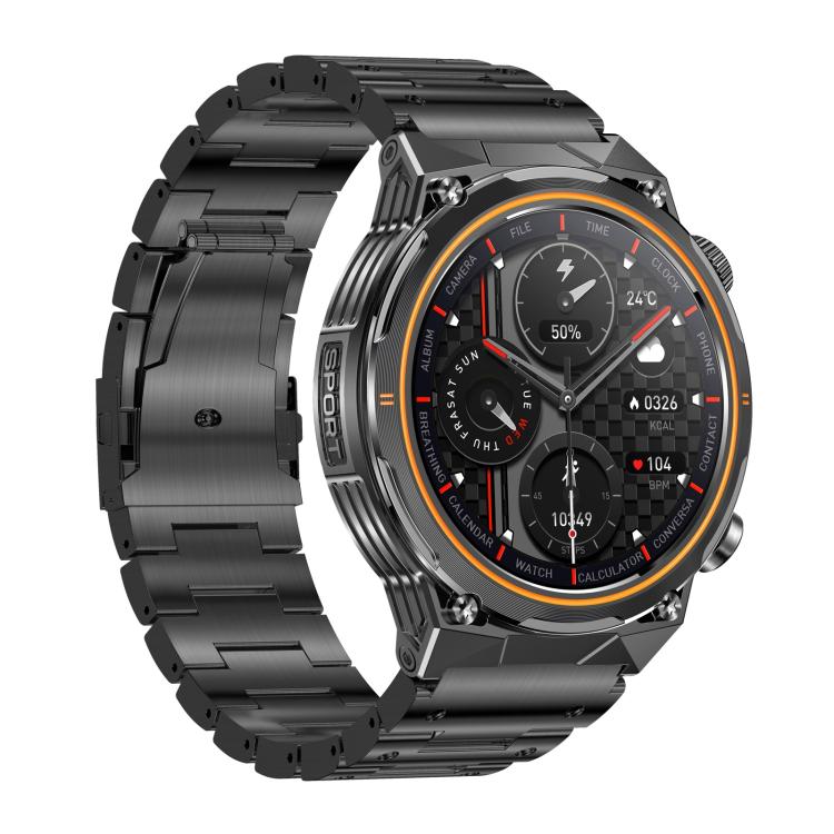 AK81 BT Call Smart Watch, Support Blood Pressure / Heart Rate / Sports Health Monitoring Fitness Tracker(Black Steel) by bashfashion