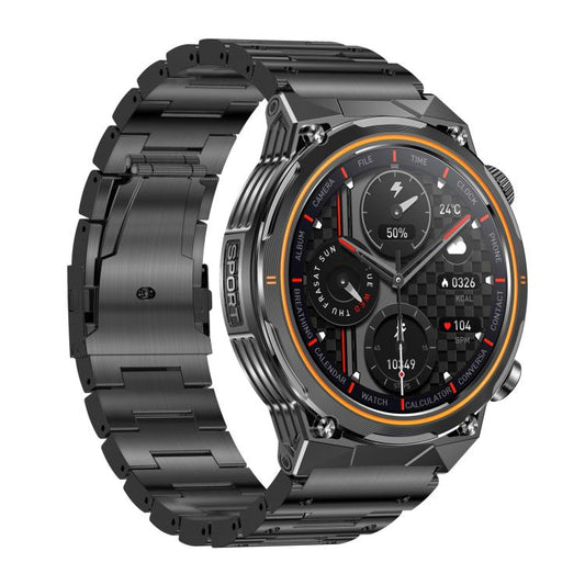 AK81 BT Call Smart Watch, Support Blood Pressure / Heart Rate / Sports Health Monitoring Fitness Tracker(Black Steel) by bashfashion