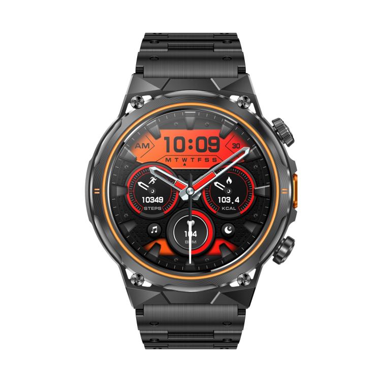 AK81 BT Call Smart Watch, Support Blood Pressure / Heart Rate / Sports Health Monitoring Fitness Tracker(Black Steel) by bashfashion