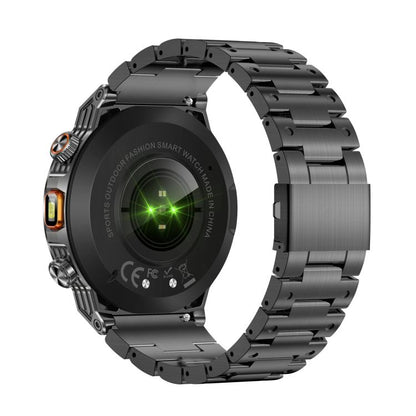 AK81 BT Call Smart Watch, Support Blood Pressure / Heart Rate / Sports Health Monitoring Fitness Tracker(Black Steel) by bashfashion