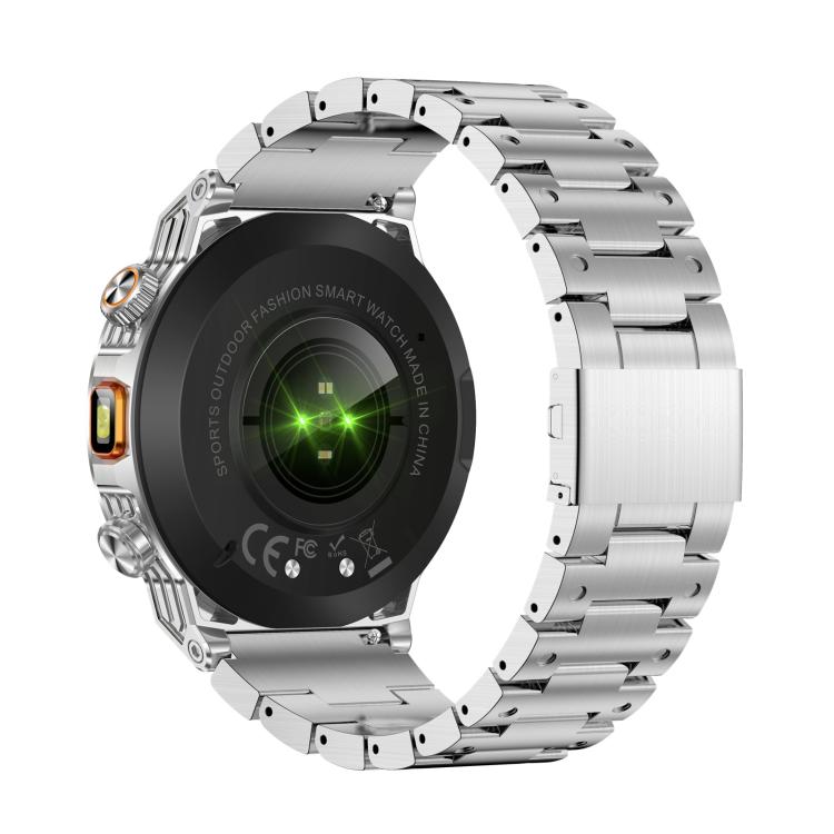 AK81 BT Call Smart Watch, Support Blood Pressure / Heart Rate / Sports Health Monitoring Fitness Tracker(Silver Steel) by bashfashion