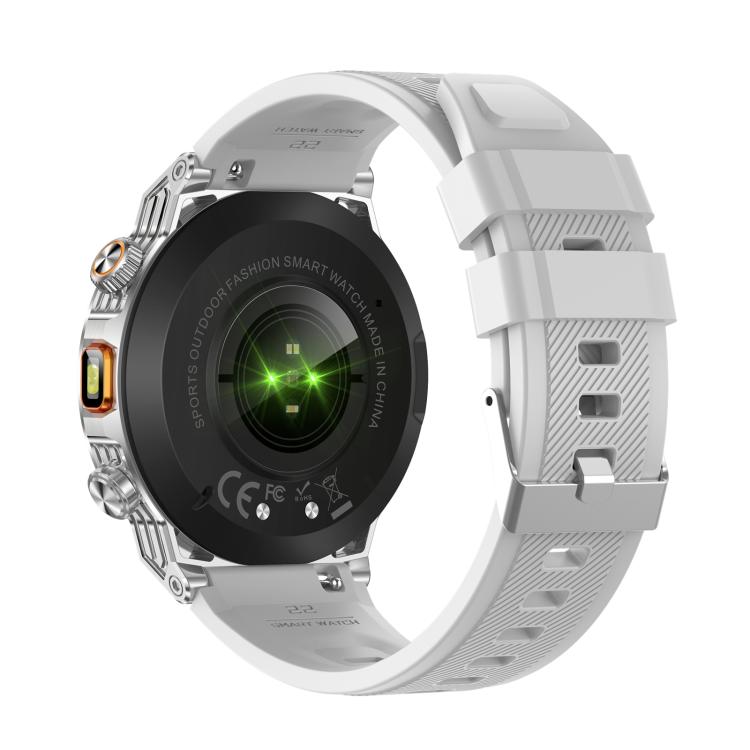 AK81 BT Call Smart Watch, Support Blood Pressure / Heart Rate / Sports Health Monitoring Fitness Tracker(Silver Silicone) by bashfashion