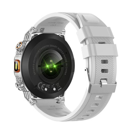 AK81 BT Call Smart Watch, Support Blood Pressure / Heart Rate / Sports Health Monitoring Fitness Tracker(Silver Silicone) by bashfashion