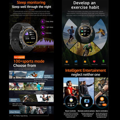 AK81 BT Call Smart Watch, Support Blood Pressure / Heart Rate / Sports Health Monitoring Fitness Tracker(Black Steel) by bashfashion