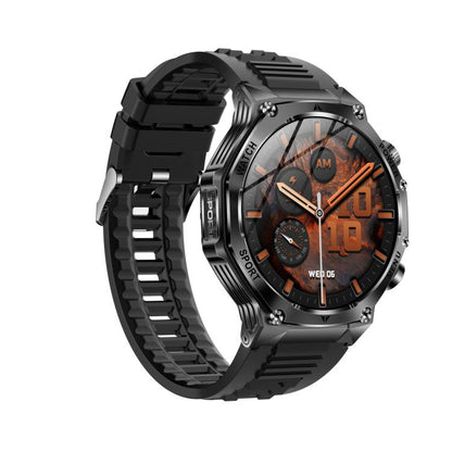 AK82 BT Call Smart Watch, Support Blood Oxygen / Blood Pressure / Heart Rate / Sports Health Monitoring Fitness Tracker(Space Gray Black Silicone) by bashfashion