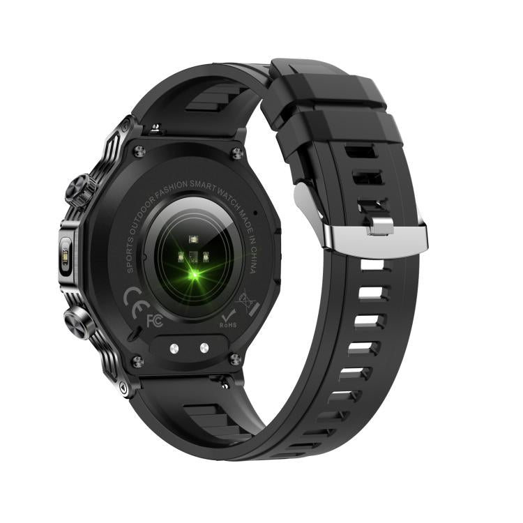 AK82 BT Call Smart Watch, Support Blood Oxygen / Blood Pressure / Heart Rate / Sports Health Monitoring Fitness Tracker(Space Gray Black Silicone) by bashfashion