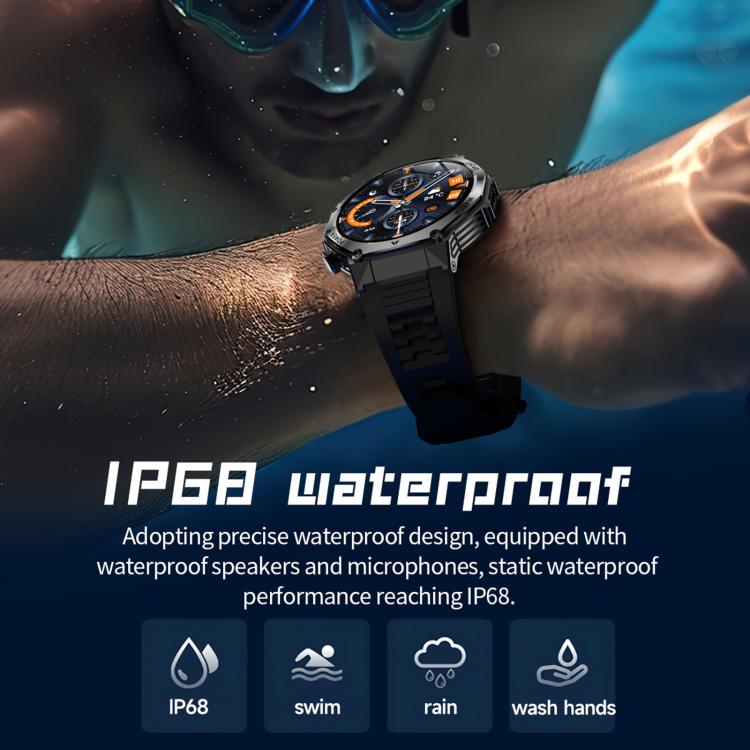 AK82 BT Call Smart Watch, Support Blood Oxygen / Blood Pressure / Heart Rate / Sports Health Monitoring Fitness Tracker(Silver Grey Silicone) by bashfashion