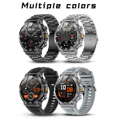 AK82 BT Call Smart Watch, Support Blood Oxygen / Blood Pressure / Heart Rate / Sports Health Monitoring Fitness Tracker(Silver Steel) by bashfashion