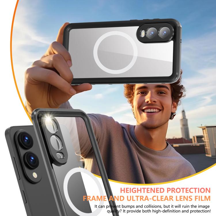 For Samsung Galaxy S25 Edge 5G RedPepper MagSafe IP68 Waterproof Phone Case(Black) by RedPepper