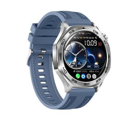 AK83 BT Call Smart Watch, Support Blood Pressure / Heart Rate / Sports Health Monitoring Fitness Tracker(Steel Blue Braid Silicone) by bashfashion