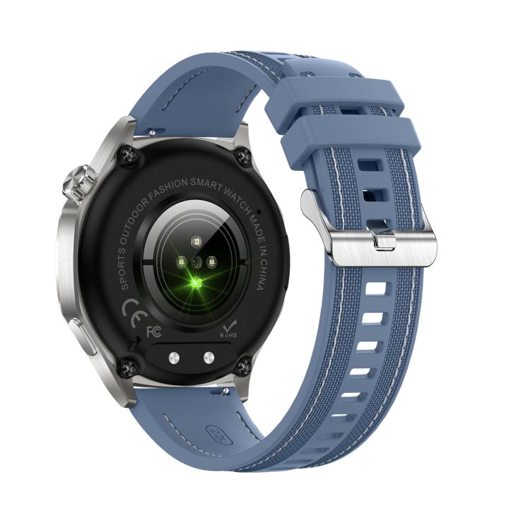 AK83 BT Call Smart Watch, Support Blood Pressure / Heart Rate / Sports Health Monitoring Fitness Tracker(Steel Blue Braid Silicone) by bashfashion