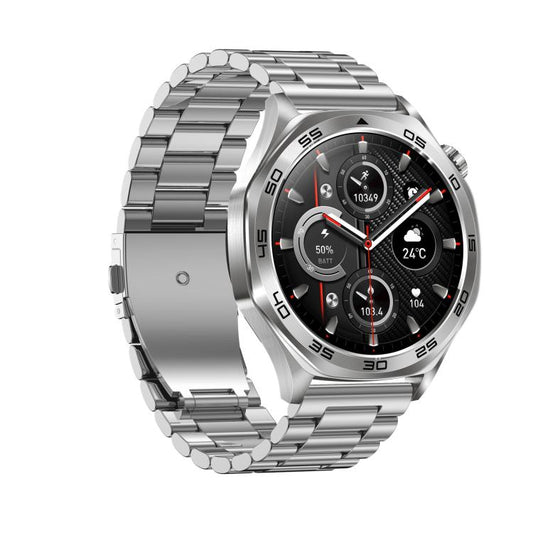 AK83 BT Call Smart Watch, Support Blood Pressure / Heart Rate / Sports Health Monitoring Fitness Tracker(Steel 3-Bead Steel) by bashfashion