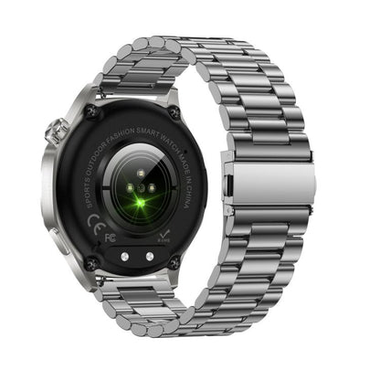 AK83 BT Call Smart Watch, Support Blood Pressure / Heart Rate / Sports Health Monitoring Fitness Tracker(Steel 3-Bead Steel) by bashfashion