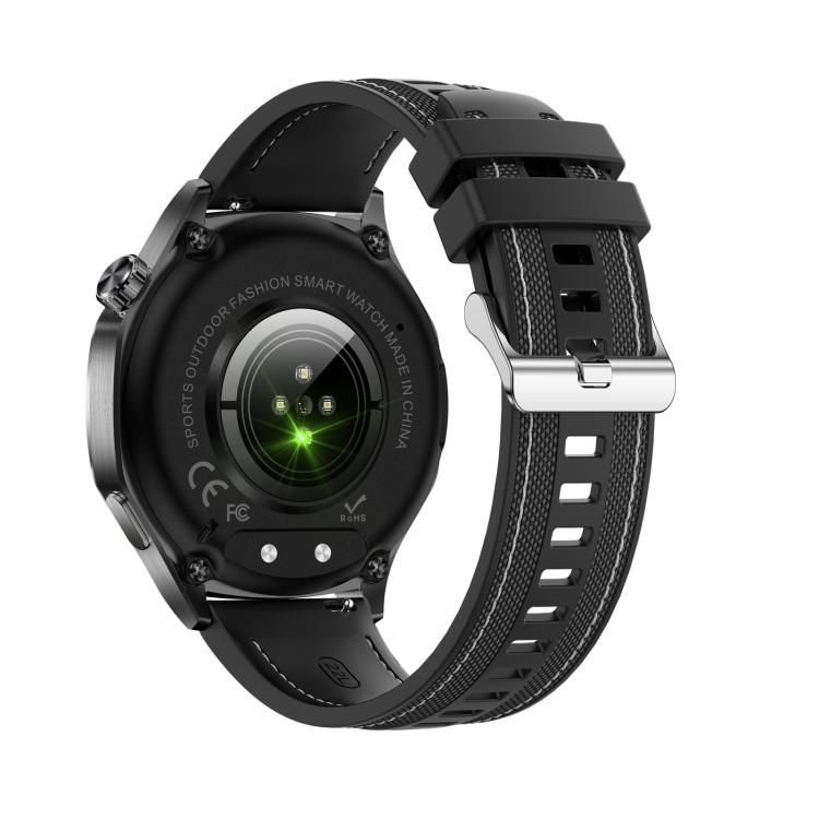 AK83 BT Call Smart Watch, Support Blood Pressure / Heart Rate / Sports Health Monitoring Fitness Tracker(Black Braid Silicone) by bashfashion