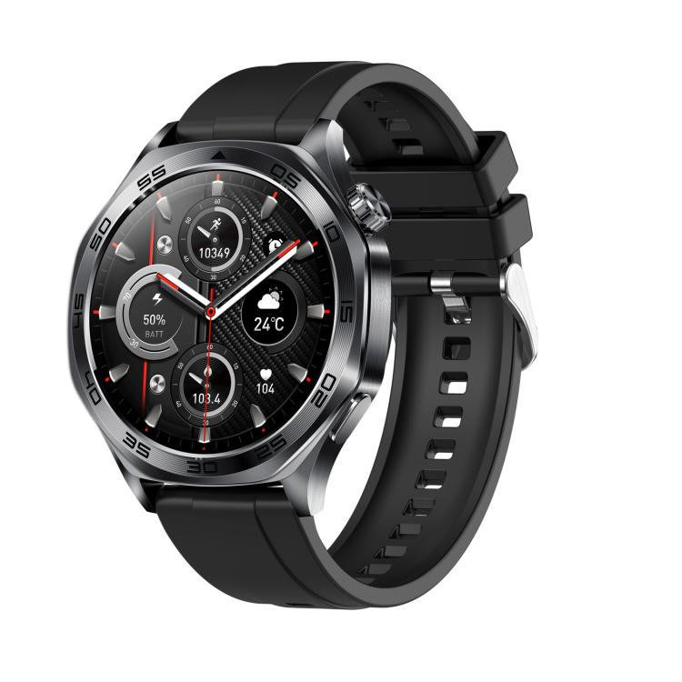 AK83 BT Call Smart Watch, Support Blood Pressure / Heart Rate / Sports Health Monitoring Fitness Tracker(Black Silicone) by bashfashion