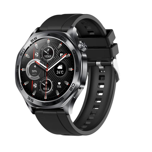 AK83 BT Call Smart Watch, Support Blood Pressure / Heart Rate / Sports Health Monitoring Fitness Tracker(Black Silicone) by bashfashion