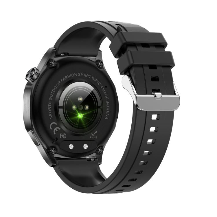 AK83 BT Call Smart Watch, Support Blood Pressure / Heart Rate / Sports Health Monitoring Fitness Tracker(Black Silicone) by bashfashion