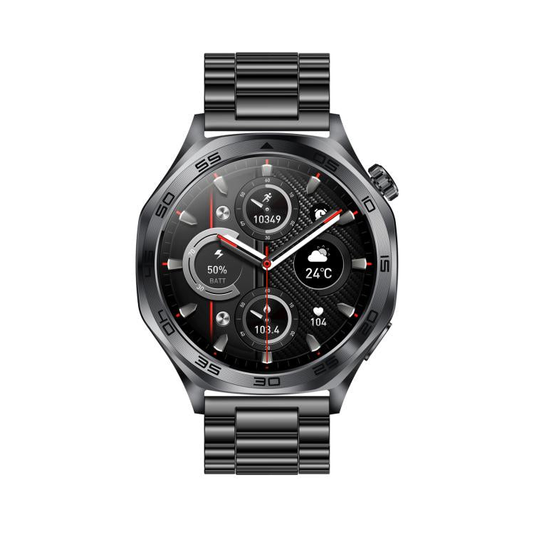 AK83 BT Call Smart Watch, Support Blood Pressure / Heart Rate / Sports Health Monitoring Fitness Tracker(Black 3-Bead Steel) by bashfashion