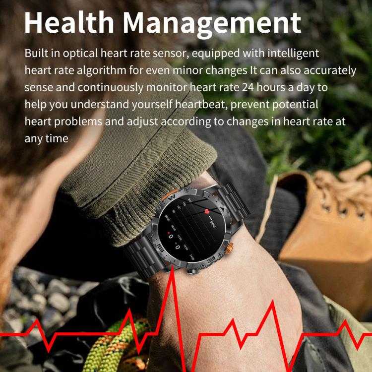 BH11 4G LTE Android 8.1 Smart Watch, 2GB+16GB, Unisoc 8541 Quad Core, Support Heart Rate / Blood Oxygen(Black Steel) by bashfashion