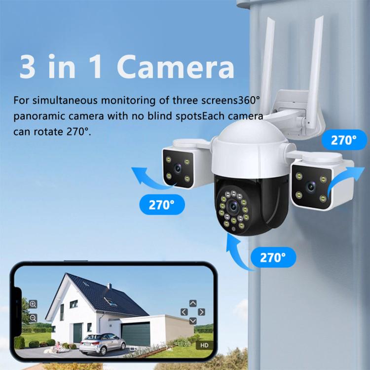 QX155 6MP Triple Camera SE Asia 4G Version Supports Humanoid Detection(US Plug) by bashfashion