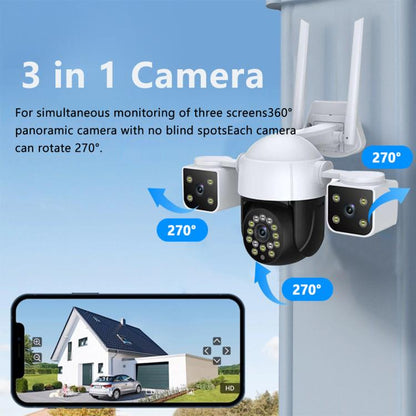 QX155 6MP Triple Camera SE Asia 4G Version Supports Humanoid Detection(AU Plug) by bashfashion