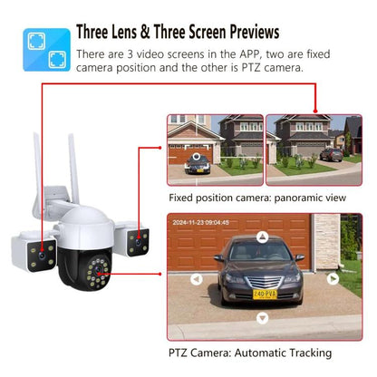 QX155 6MP Triple Camera SE Asia 4G Version Supports Humanoid Detection(US Plug) by bashfashion
