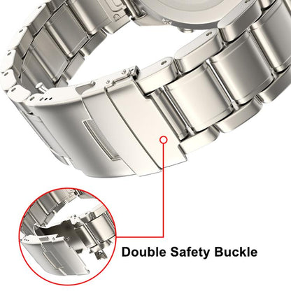 For Gamin 26mm Safety Buckle Pure Titanium Metal Watch Band(Black) by bashfashion