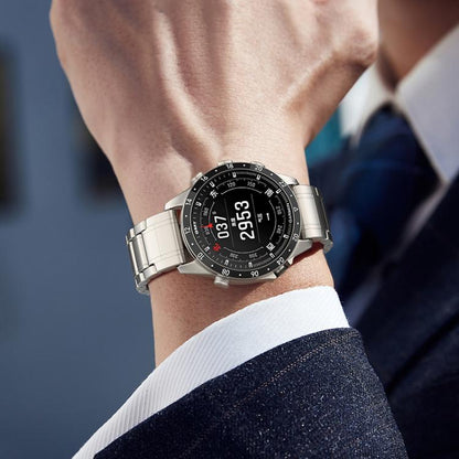 For Gamin 26mm Safety Buckle Pure Titanium Metal Watch Band(Black) by bashfashion