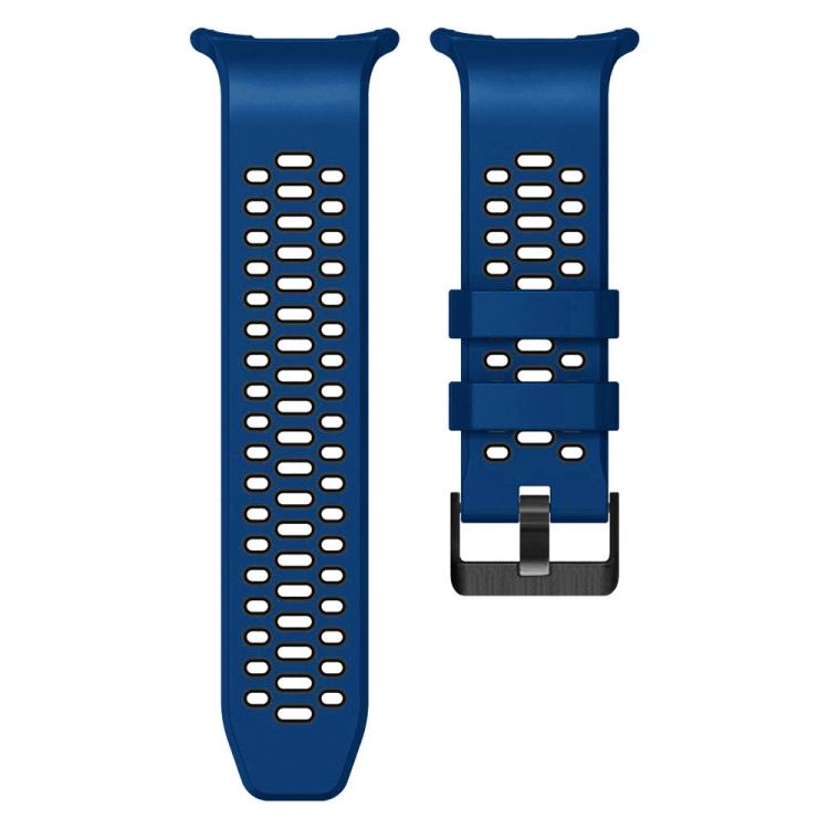 For Samsung Galaxy Watch Ultra 47mm / Ultra 2025 Two Color Silicone Breathable Watch Band(Blue Black) by bashfashion