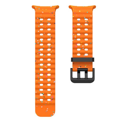 For Samsung Galaxy Watch Ultra 47mm / Ultra 2025 Dual Buckle Colorful Dots Silicone Watch Band(Orange) by bashfashion