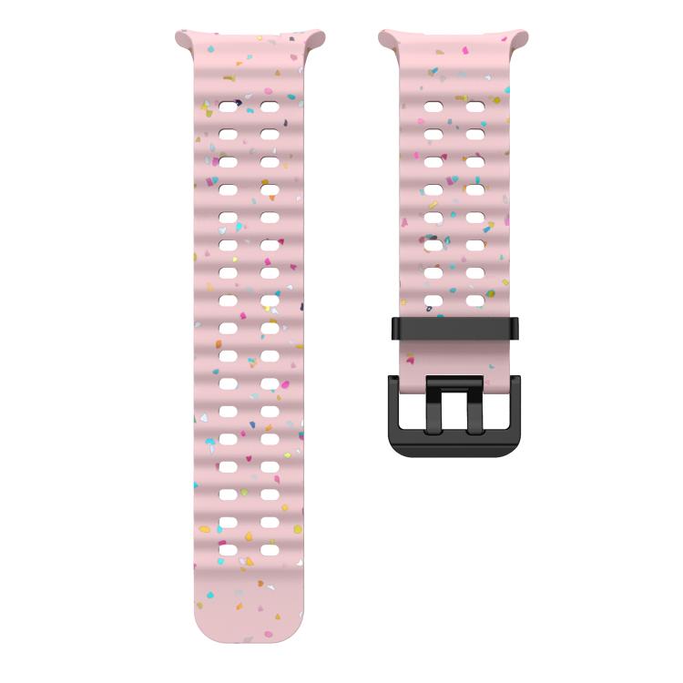 For Samsung Galaxy Watch Ultra 47mm / Ultra 2025 Dual Buckle Colorful Dots Silicone Watch Band(Pink) by bashfashion