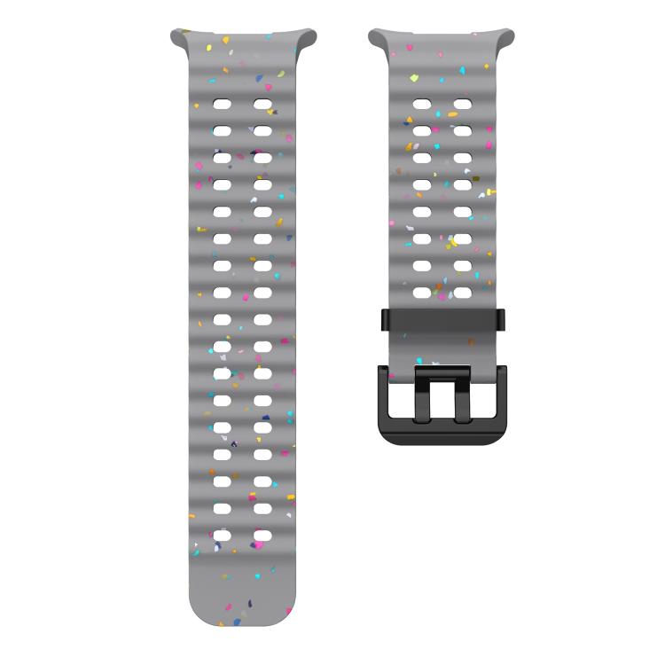 For Samsung Galaxy Watch Ultra 47mm / Ultra 2025 Dual Buckle Colorful Dots Silicone Watch Band(Space Gray) by bashfashion