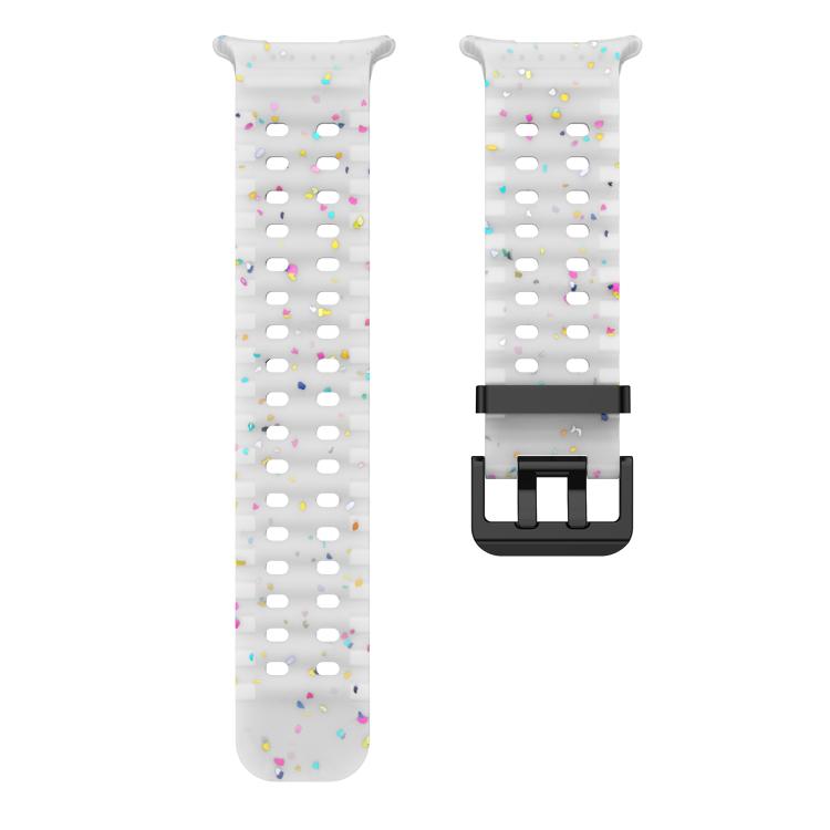 For Samsung Galaxy Watch Ultra 47mm / Ultra 2025 Dual Buckle Colorful Dots Silicone Watch Band(Transparent) by bashfashion