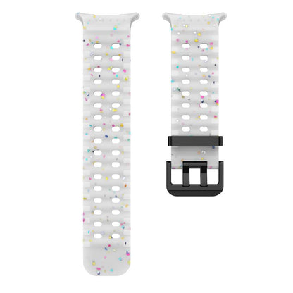 For Samsung Galaxy Watch Ultra 47mm / Ultra 2025 Dual Buckle Colorful Dots Silicone Watch Band(Transparent) by bashfashion