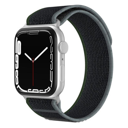 For Apple Watch 42mm / 41mm / 40mm / 38mm xDfind Dual-Section Loop Nylon Watch Band(Black Blue) by xDfind