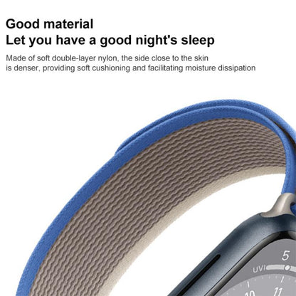 For Apple Watch 42mm / 41mm / 40mm / 38mm xDfind Dual-Section Loop Nylon Watch Band(Blue Grey) by xDfind
