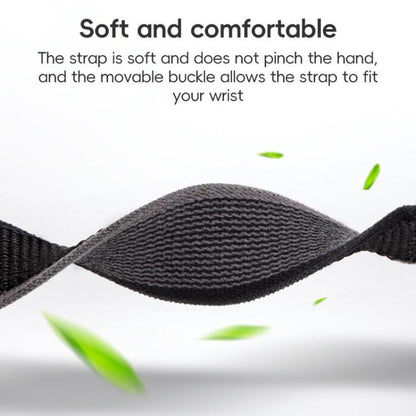 For Apple Watch 46mm / 49mm / 45mm / 44mm xDfind Dual-Section Loop Nylon Watch Band(Black Grey) by xDfind