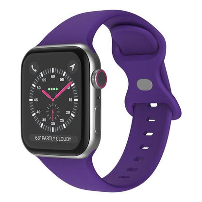 For Apple Watch 46mm / 49mm / 45mm / 44mm xDfind Butterfly Buckle Silicone Watch Band(Purple) by xDfind