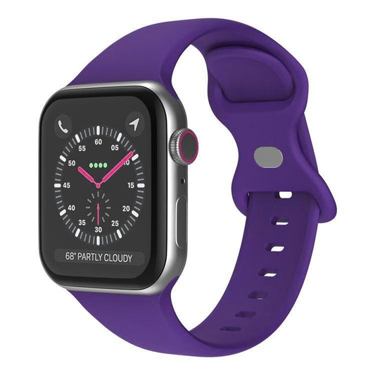 For Apple Watch 46mm / 49mm / 45mm / 44mm xDfind Butterfly Buckle Silicone Watch Band(Purple) by xDfind