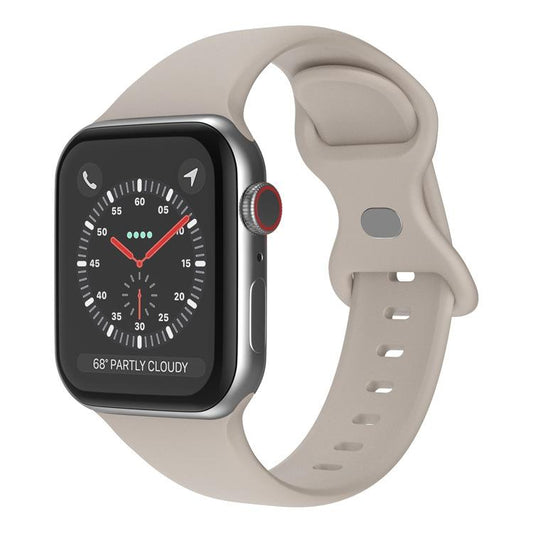 For Apple Watch 42mm / 41mm / 40mm / 38mm xDfind Butterfly Buckle Silicone Watch Band(Rock Grey) by xDfind