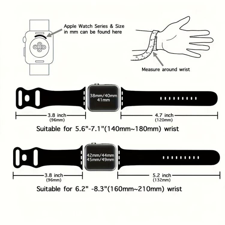 For Apple Watch 42mm / 41mm / 40mm / 38mm xDfind Butterfly Buckle Silicone Watch Band(Black) by xDfind